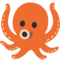 Octopus emoji on Google